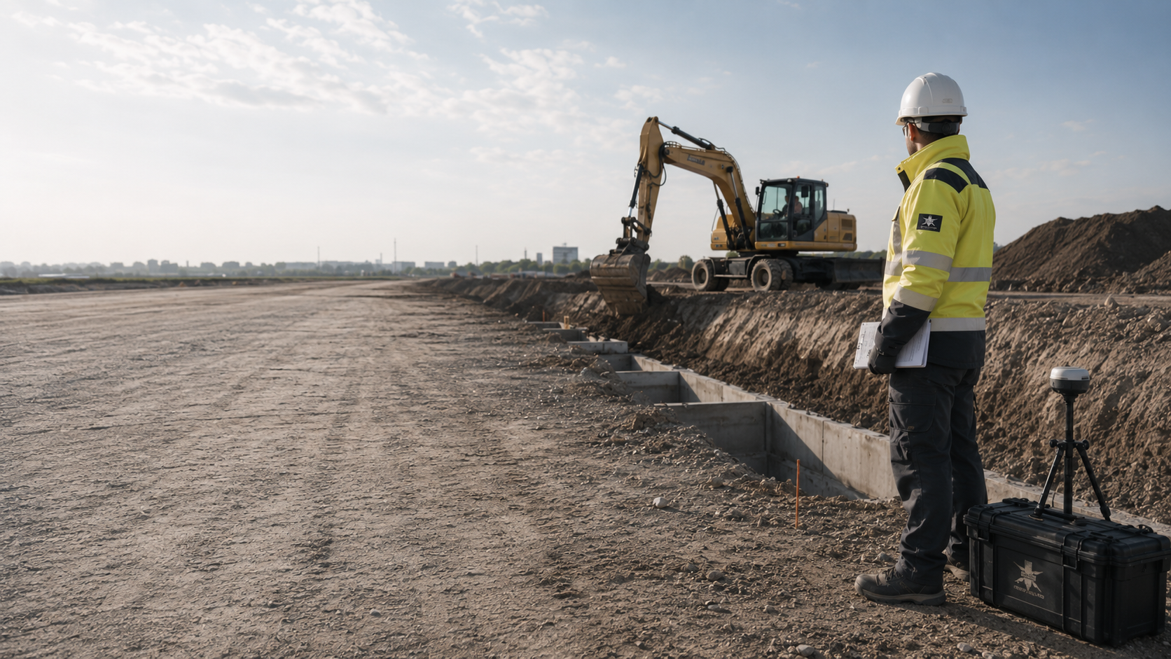 Kampfmitteltechnische Baubegleitung und baubegleitende Leistungen auf einer aktiven Baustelle