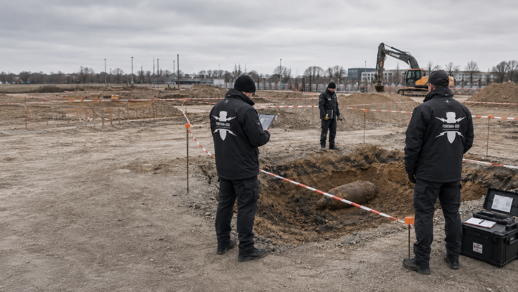Kampfmittelbergung im Projektkontext mit Baugrube, Sicherung und fachlicher Befundbearbeitung